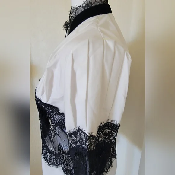 Beulah Style Coquette Black Organza Sheer Lace, Size Medium - Picture 5 of 7